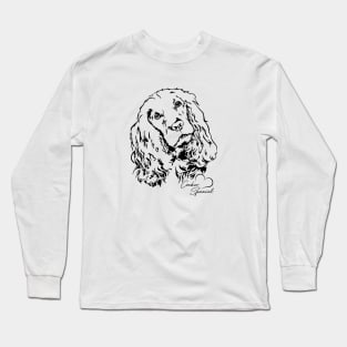 Funny Proud English Cocker Spaniel dog portrait Long Sleeve T-Shirt